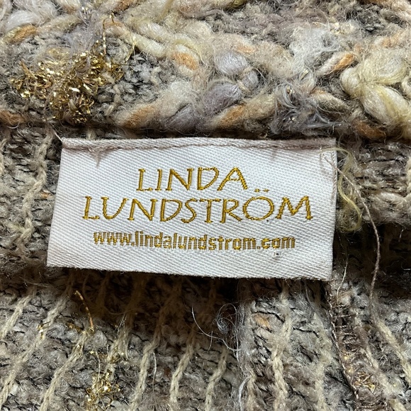 LINDA LUNDSTROM Vintage Open Front Cardigan Coatigan Wool Blend w/ Pockets - Picture 4 of 9